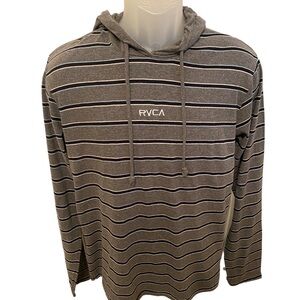 RVCA Skate Stripe Long Sleeve Hoodie Men SP Small Regular Fit